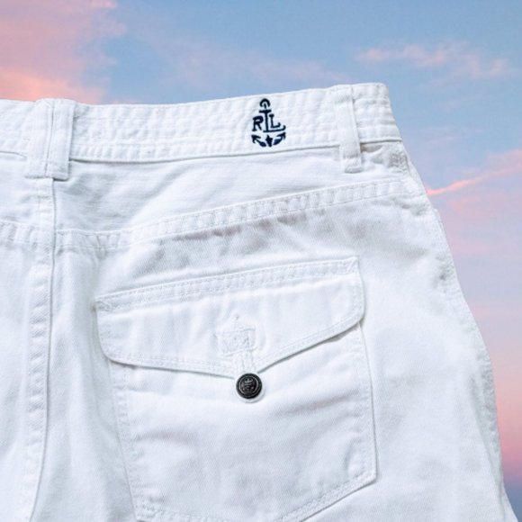 🎉SOLD🆕 Lauren Ralph Lauren White Denim Shorts size 10 - Picture 5 of 8